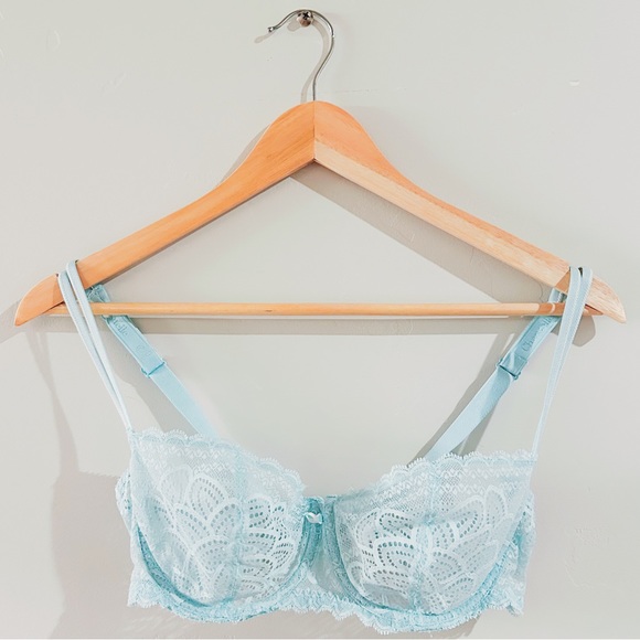 chantelle | merci unlined underwire demi bra in lagoon - Picture 2 of 16